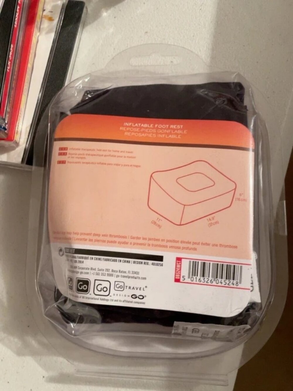 Go Travel World Collection Inflatable Footrest New In Packaging - Picture 2 of 2